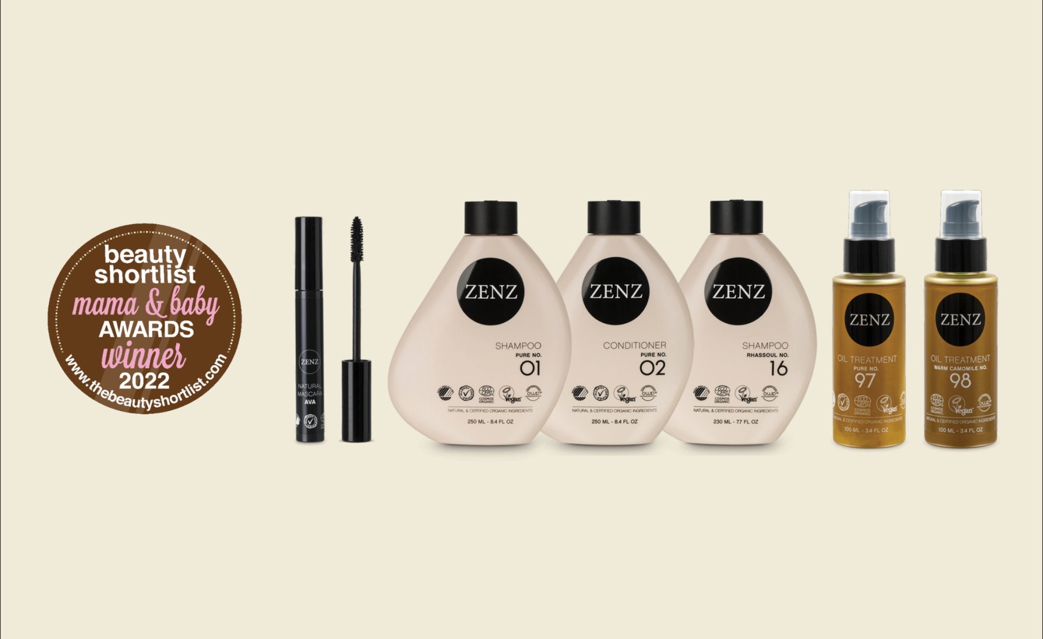 Beauty Shortlist Mama & Baby Awards 2022 - ZENZ Organic Products (DK)