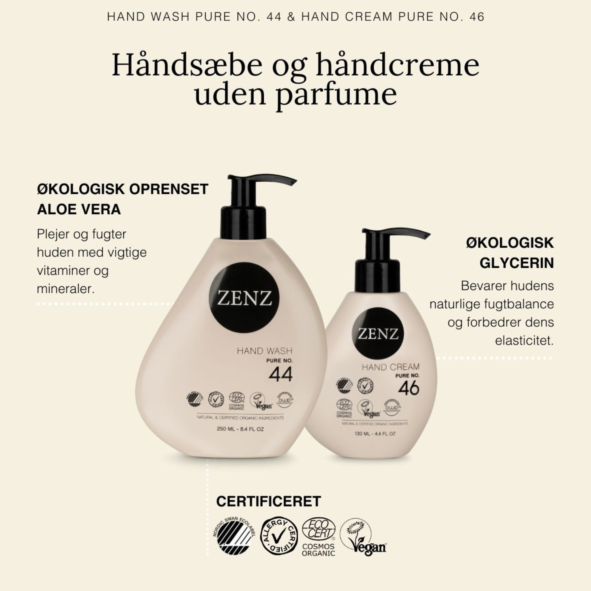 Hand Cream Pure no. 46 (130 ml) - ZENZ Organic Products (DK)